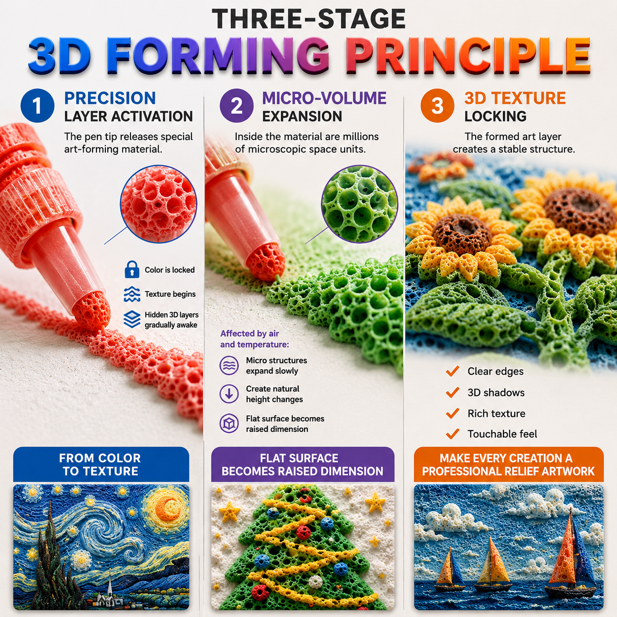 Save 50% by ordering today丨Topacme® 3D Relief Art Pen – Turn Flat Drawings Into Touchable 3D Art🪄✏️